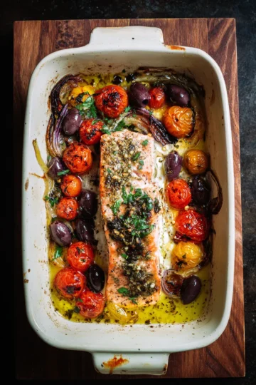 Baked Feta Salmon