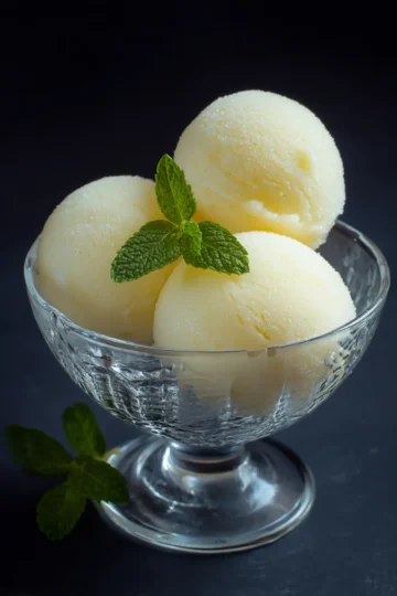 Homemade Lemon Sorbet