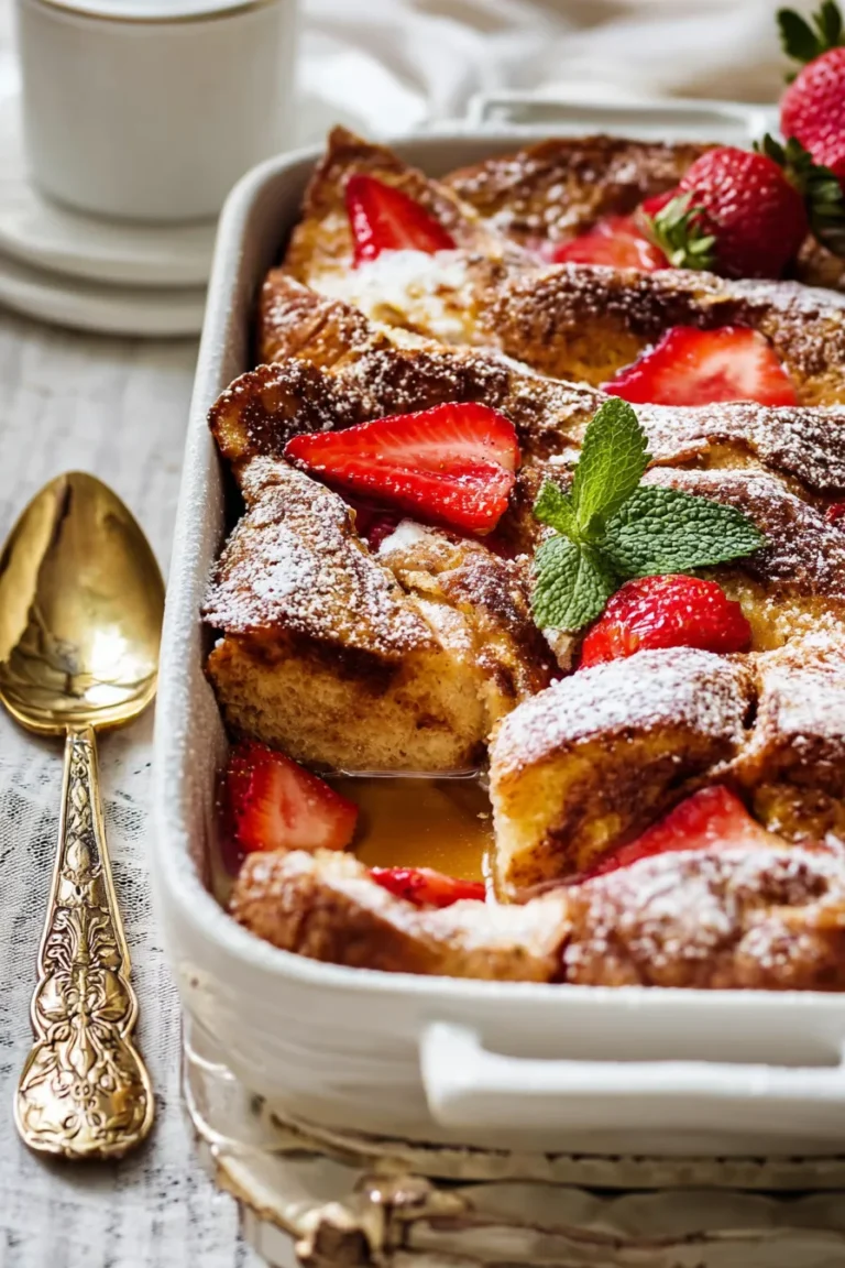 Easy Strawberry French Toast Casserole | Overnight Recipe
